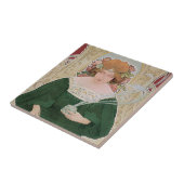 Art Nouveau Helm Cacao van Privat Livemont Tegeltje (Zijkant)