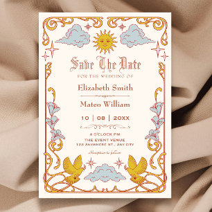 Art nouveau Hemels Save The Date