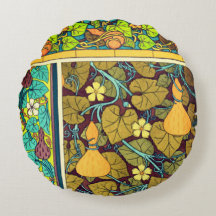 Art nouveau herfst bloemensierlijke kalebas paarse
