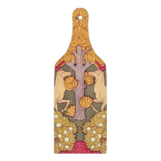 Art nouveau herfst esdoorn hert  herfst snijplank (Voorkant)