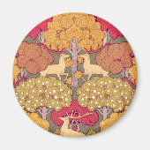 Art nouveau herfst esdoorn hert herfst Verneuil Magneet (Voorkant)