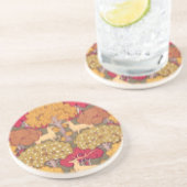 Art nouveau herfst esdoorn hert herfst Verneuil Zandsteen Onderzetter