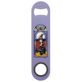 Art Nouveau Herfst Heks Pompoenen Paarse Maan Speed Flessenopener (Voorkant)
