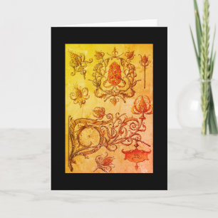 Art nouveau herfst sconce spiderweb Anton seder ar Kaart