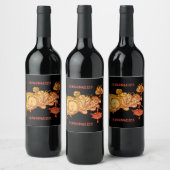 Art nouveau herfst sconce spiderweb anton seder wijn etiket (Flessen)