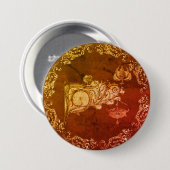 Art nouveau herfst sconce spiderweb elegant marmer ronde button 7,6 cm (Voorkant /achterkant)