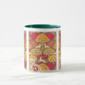 Art nouveau herfstboom en herten herfst Verneuil Mok (Midden)