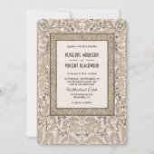 Art Nouveau Herfstkleuren Uitnodiging voor een bru (Voorkant)