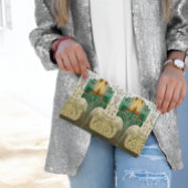 Art Nouveau Herhalende Tulpen Stijl Motief Bruilof Etui