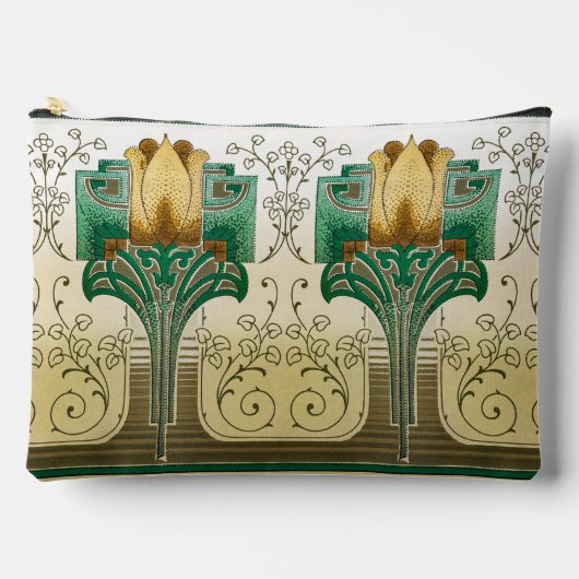 Art Nouveau Herhalende Tulpen Stijl Motief Bruilof Etui (Voorkant)