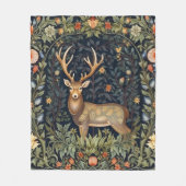 Art nouveau herten in de tuin fleece deken (Voorkant)