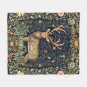 Art nouveau herten in de tuin fleece deken (Voorkant (Horizontaal))