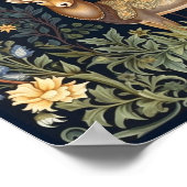 Art nouveau herten in de tuin poster (Hoek)