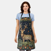 Art nouveau herten in de tuin schort (Gedragen)