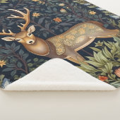 Art nouveau herten in de tuin sherpa deken (3/4)