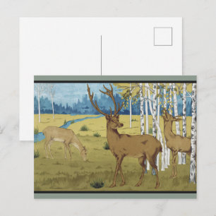 Art Nouveau Hertenbos Maurice Verneuil Kunst Briefkaart
