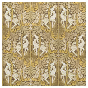 art nouveau hertenpatroon stof