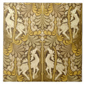 art nouveau hertenpatroon tegeltje (Voorkant)