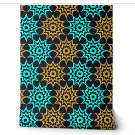 Art Nouveau Hex Ster Patroon  Behang