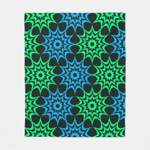Art Nouveau Hex Ster Patroon Fleece Deken