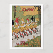  Art Nouveau-Hoesje, met een Tandem-fiets Briefkaart