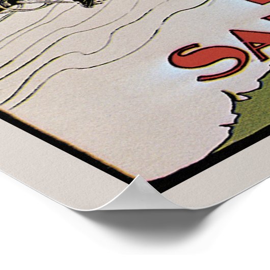  Art Nouveau-Hoesje, met een Tandem-fiets Poster (Hoek)