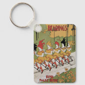 Art Nouveau-Hoesje, met een Tandem-fiets Sleutelhanger (Voorkant)
