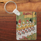 Art Nouveau-Hoesje, met een Tandem-fiets Sleutelhanger (Voorkant)