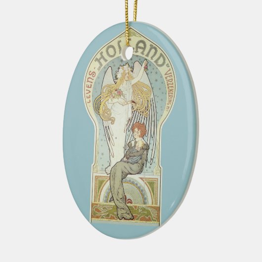  Art Nouveau, Holland Levensverzekering Keramisch Ornament (Links)