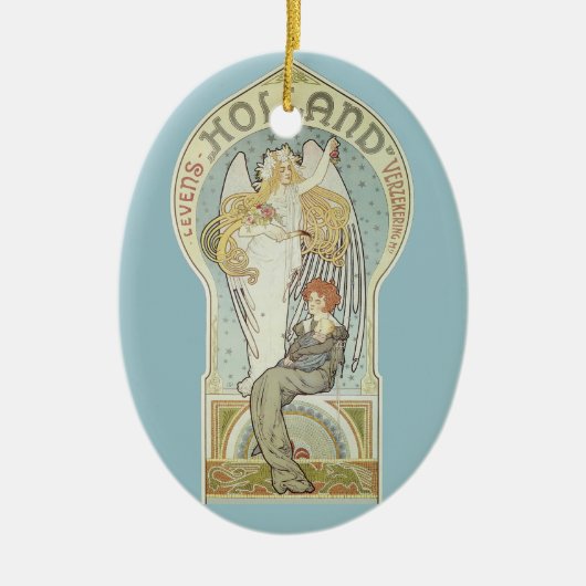  Art Nouveau, Holland Levensverzekering Keramisch Ornament (Voorkant)