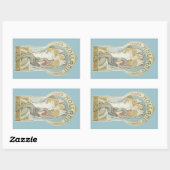 Art Nouveau, Holland Levensverzekering Rechthoekige Sticker (Vel)