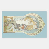 Art Nouveau, Holland Levensverzekering Rechthoekige Sticker (Voorkant)