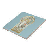  Art Nouveau, Holland Levensverzekering Tegeltje (Zijkant)