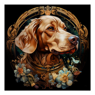 Art Nouveau Hond Perfect Poster