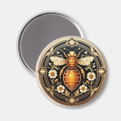 Art Nouveau Honey Bee Magneet (Voorkant / Achterkant)