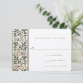 Art Nouveau Honey Suckle Wedding RSVP (Staand voorkant)