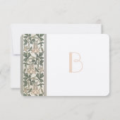 Art Nouveau Honey Suckle Wedding RSVP Kaartje (Achterkant)