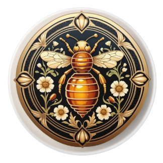 Art Nouveau honingbij Keramische Knop