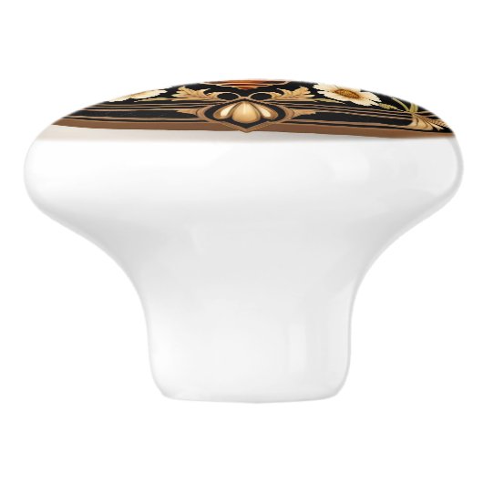 Art Nouveau honingbij Keramische Knop (Zijkant)