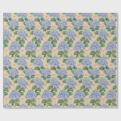 Art Nouveau Hortensia Patroon met Libellen Cadeaupapier (Vlak)