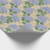 Art Nouveau Hortensia Patroon met Libellen Cadeaupapier (Hoek)