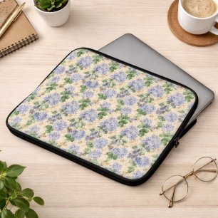 Art Nouveau Hortensia Patroon met Libellen Laptop Sleeve
