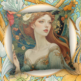 Art Nouveau huisaccent met romantische toets Kussen