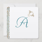 Art Nouveau Hummingbird Tea Party Invitations Kaart (Achterkant)