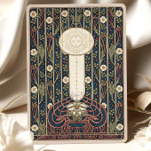 Art Nouveau Huwelijk Bourgondië & Marine Bloemen Kaart