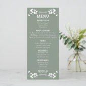 Art Nouveau Huwelijk Flat Menu (Staand voorkant)
