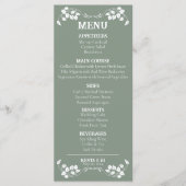 Art Nouveau Huwelijk Flat Menu (Voorkant)