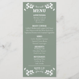 Art Nouveau Huwelijk Flat Menu