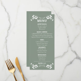 Art Nouveau Huwelijk Flat Menu