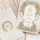 Art Nouveau-huwelijksfeest uitnodigingen Morris